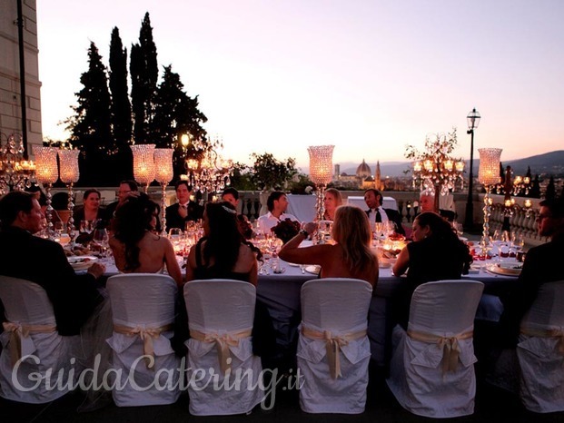 Cena con incredibile vista di firenze TuscanBites Catering Firenze