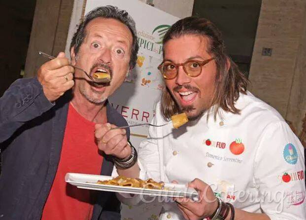 Lo chef Domenico Sorrentino con Rocco Papaleo