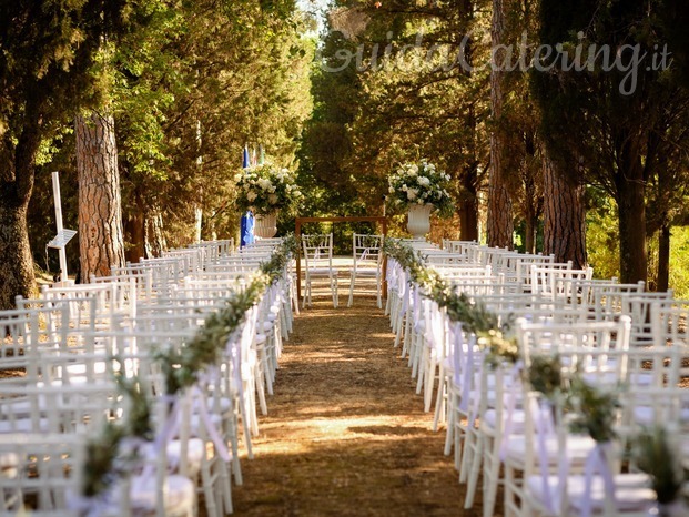 Ceremony in our avenue of cypresses